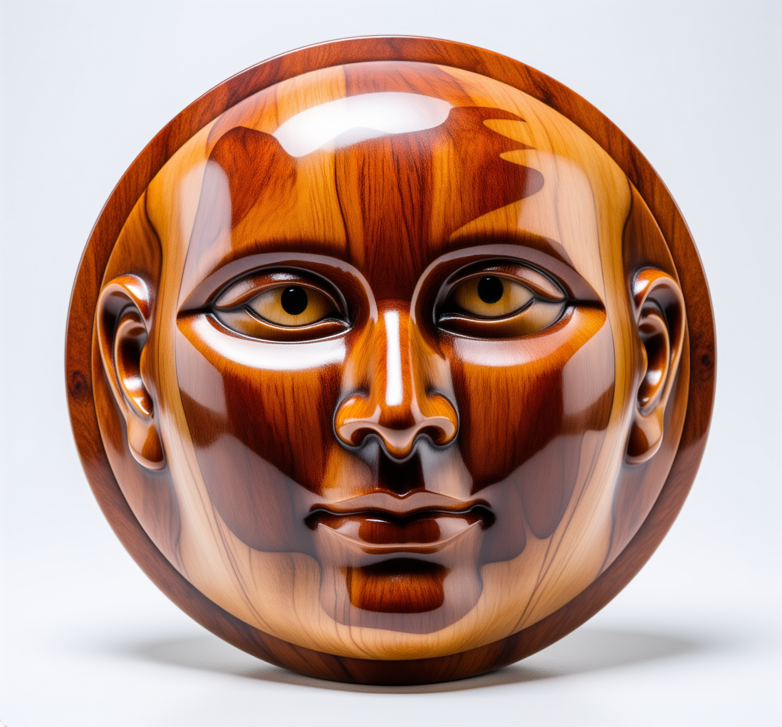 Firefly_Polished Burlwood engraved sculpture 634131 PP5